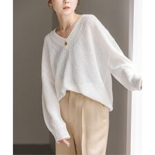 《追加予約》ペーパーヤーンVネック プルオーバー