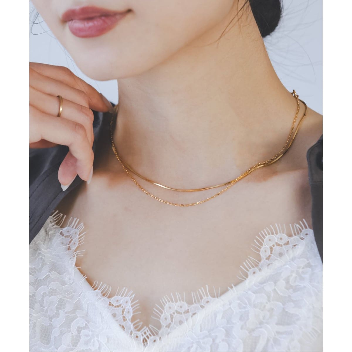 WEB限定追加予約》MARIHA/マリハ Silent Rain ネックレス2連 40cm