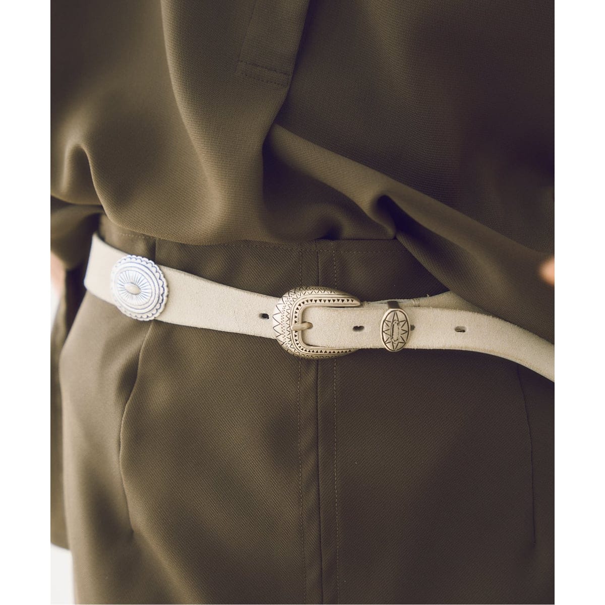 PUNTOVITA/プントヴィータ CONCHO BELT(ナチュラル) | ノーブル(Noble