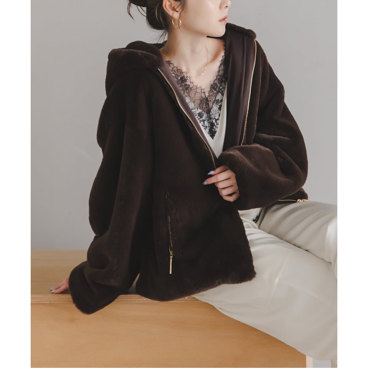 美品】タトラス ノーブル別注 ショールカラー ダウンコート グレー S 