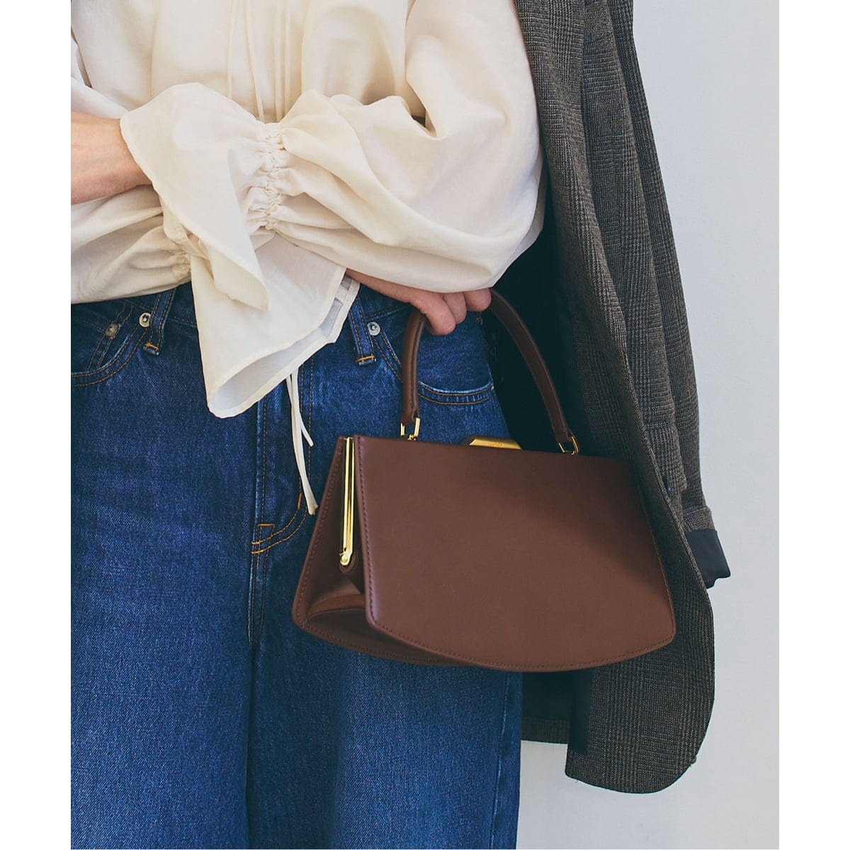 [�}���C]�s�\��tATELIER DE LUMEN/���[���� LUNE FORME TOTE BAG/�m�[�u���iNoble�j �u���E��