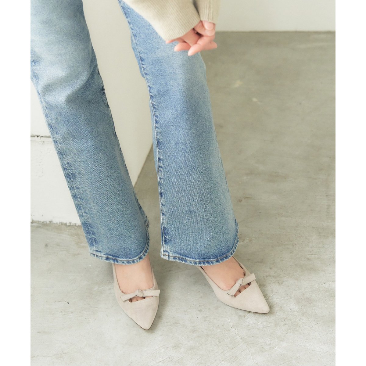 ルタロン　リボンパンプス 中古・古着通販】Le Talon (ル タロン) ポインテッドプレート