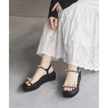 追加4》4cmパールプラットサンダル | ルタロン(LE TALON) | マルイ  