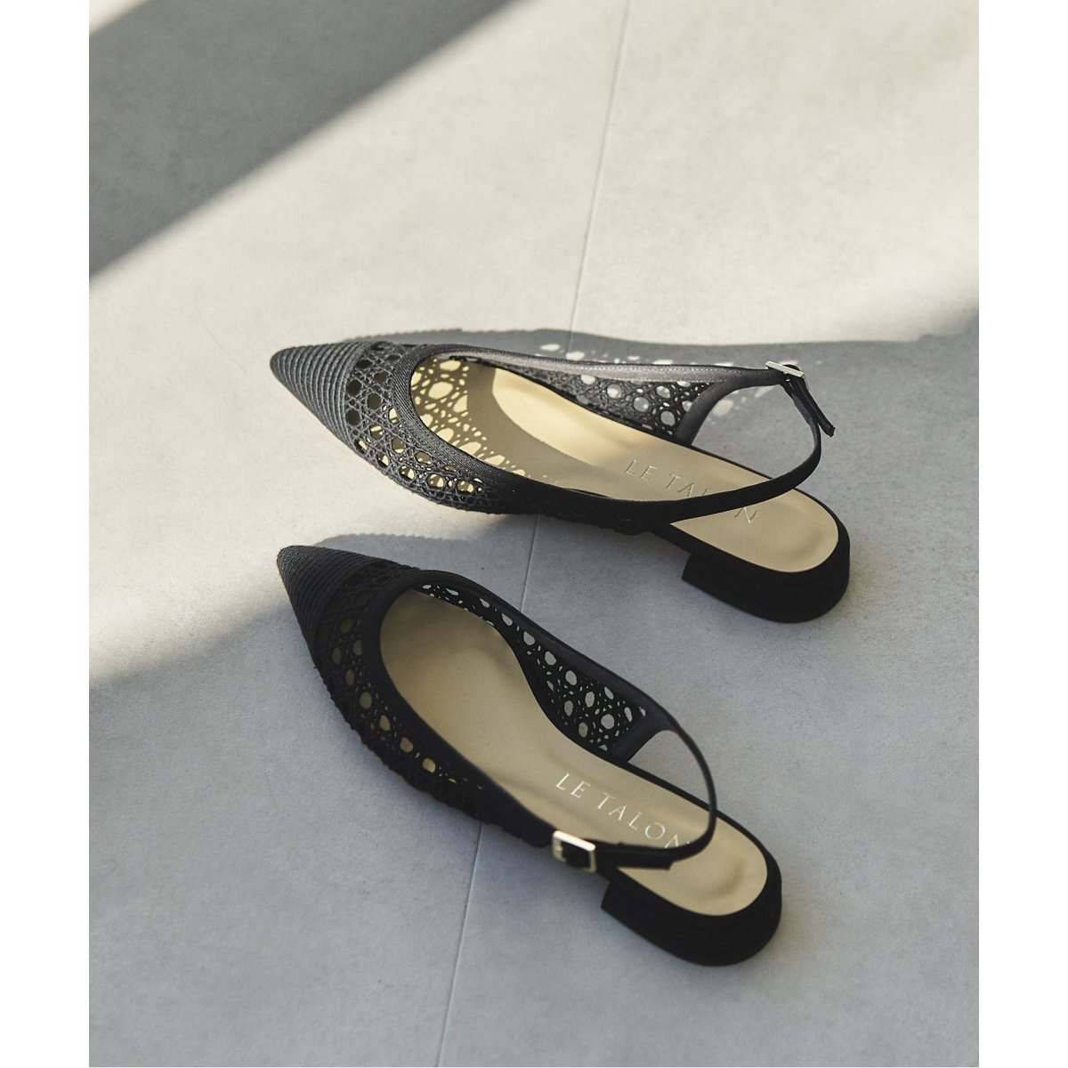 追加》ポインテッドクロシェレーススリングバック | ルタロン(LE TALON