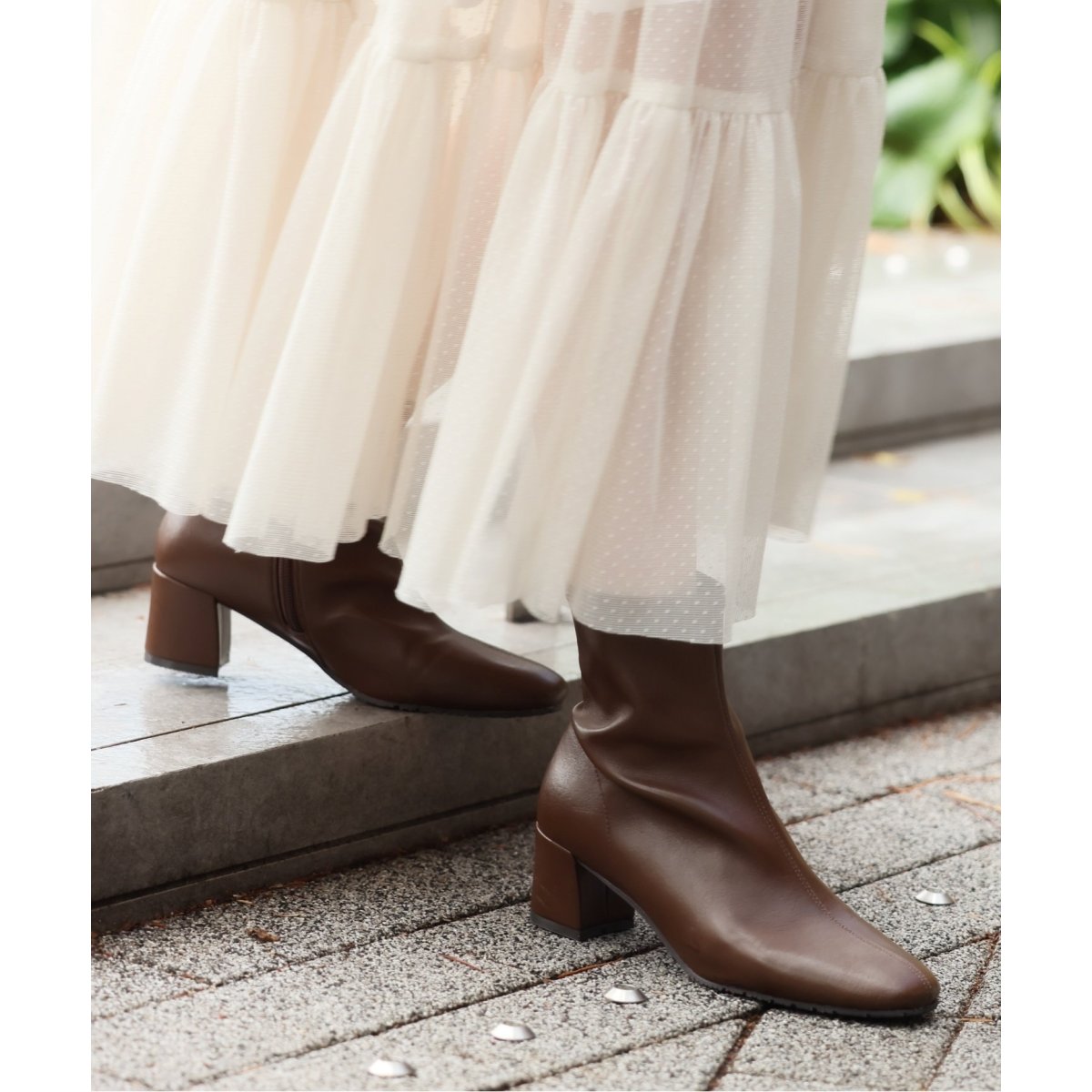 追加2》5cmスクエアフィットショートブーツ | ルタロン(LE TALON