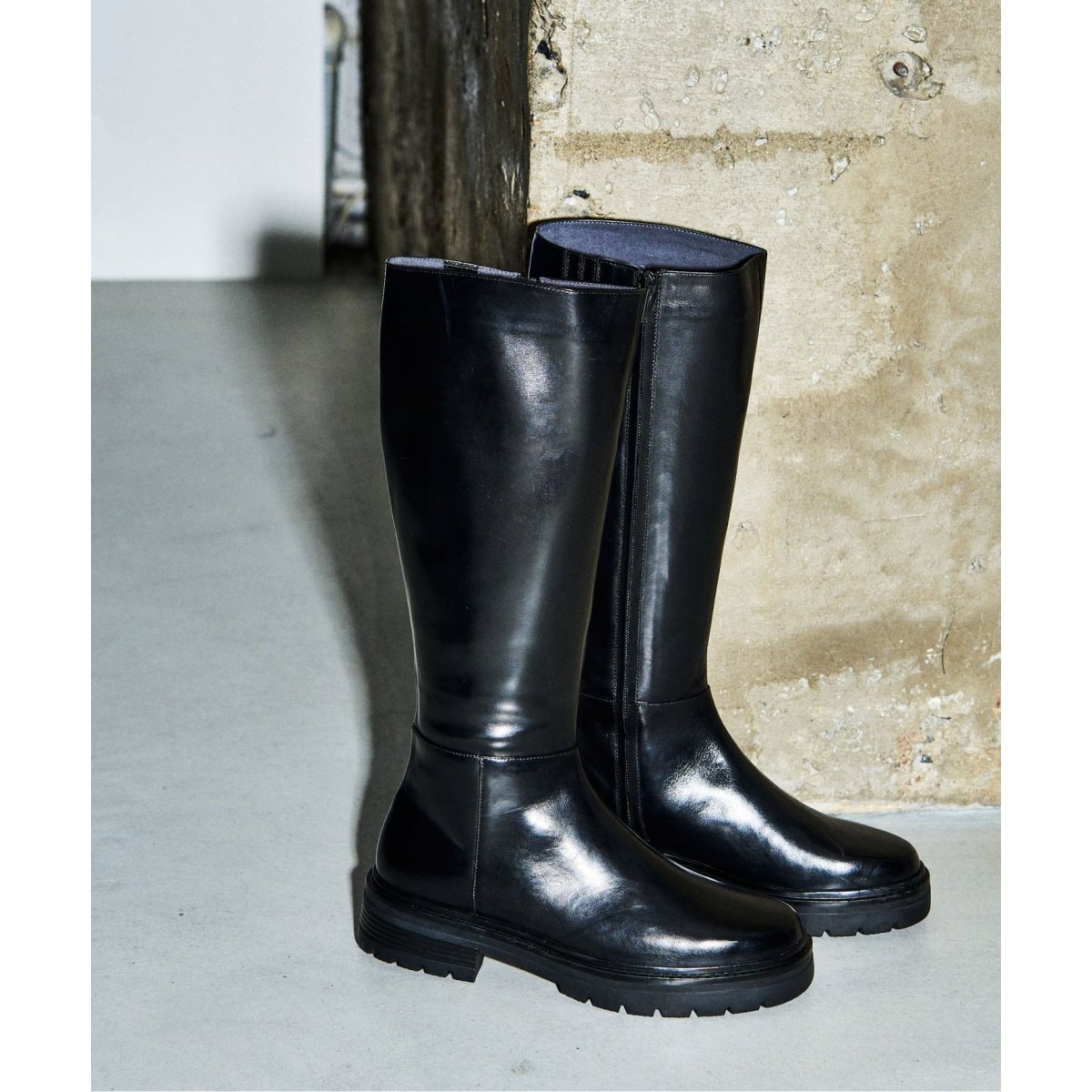 ルタロン グリーズ2cmワイドシャフトロングブーツ 黒 M 追加3》2cmワイドシャフトロングブーツ（ロングブーツ）｜LE TALON（ル