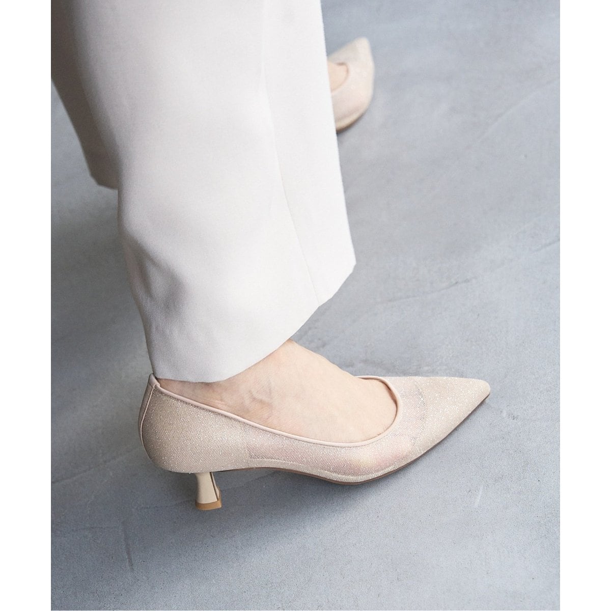 追加》5cmポインテッドチュールドットパンプス | ルタロン(LE TALON