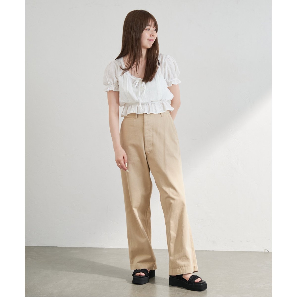 LE TALON 4.5cmギャザープラットサンダル 4.5cmギャザープラットサンダル（サンダル）｜LE TALON（ル