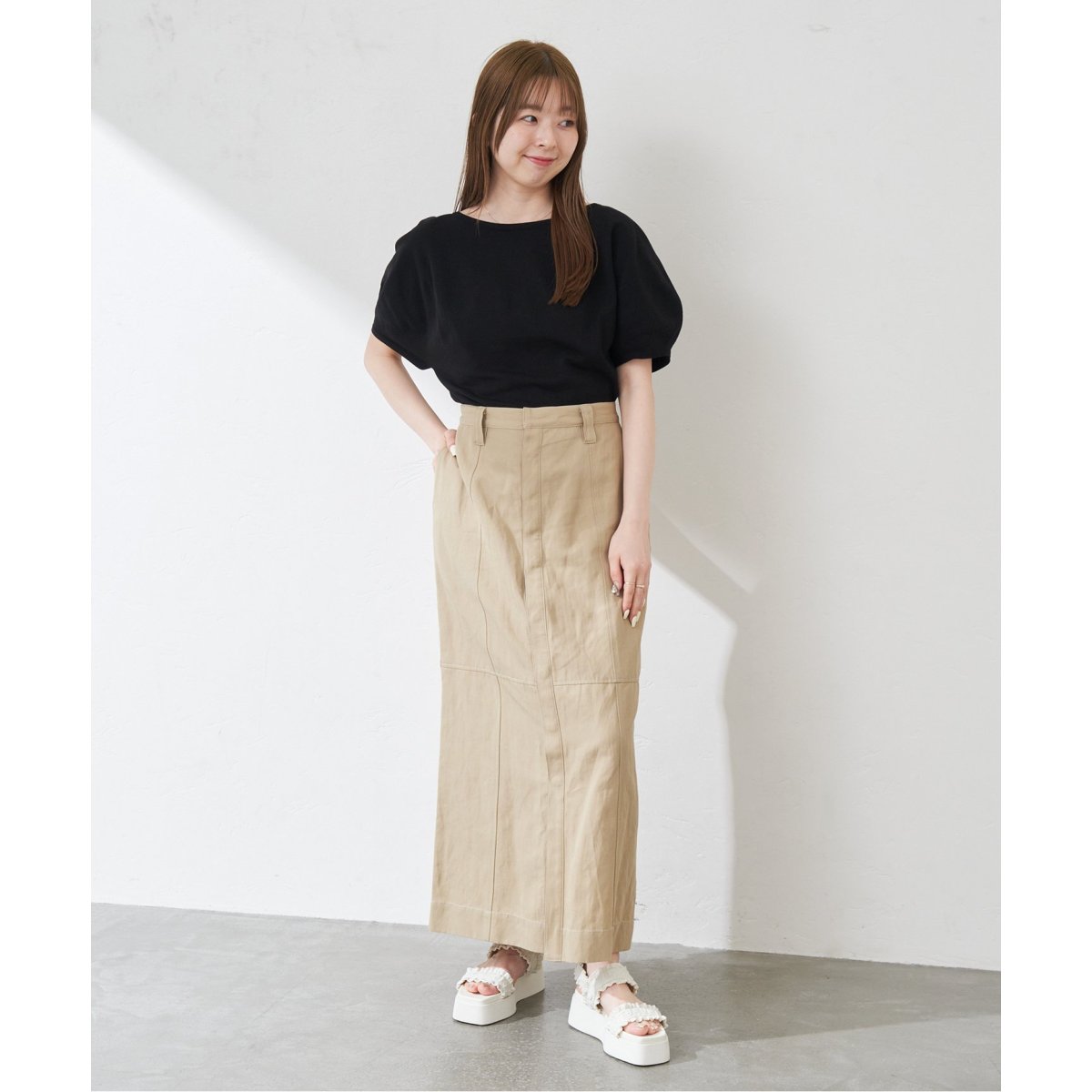LE TALON 4.5cmギャザープラットサンダル 4.5cmギャザープラットサンダル（サンダル）｜LE TALON（ル