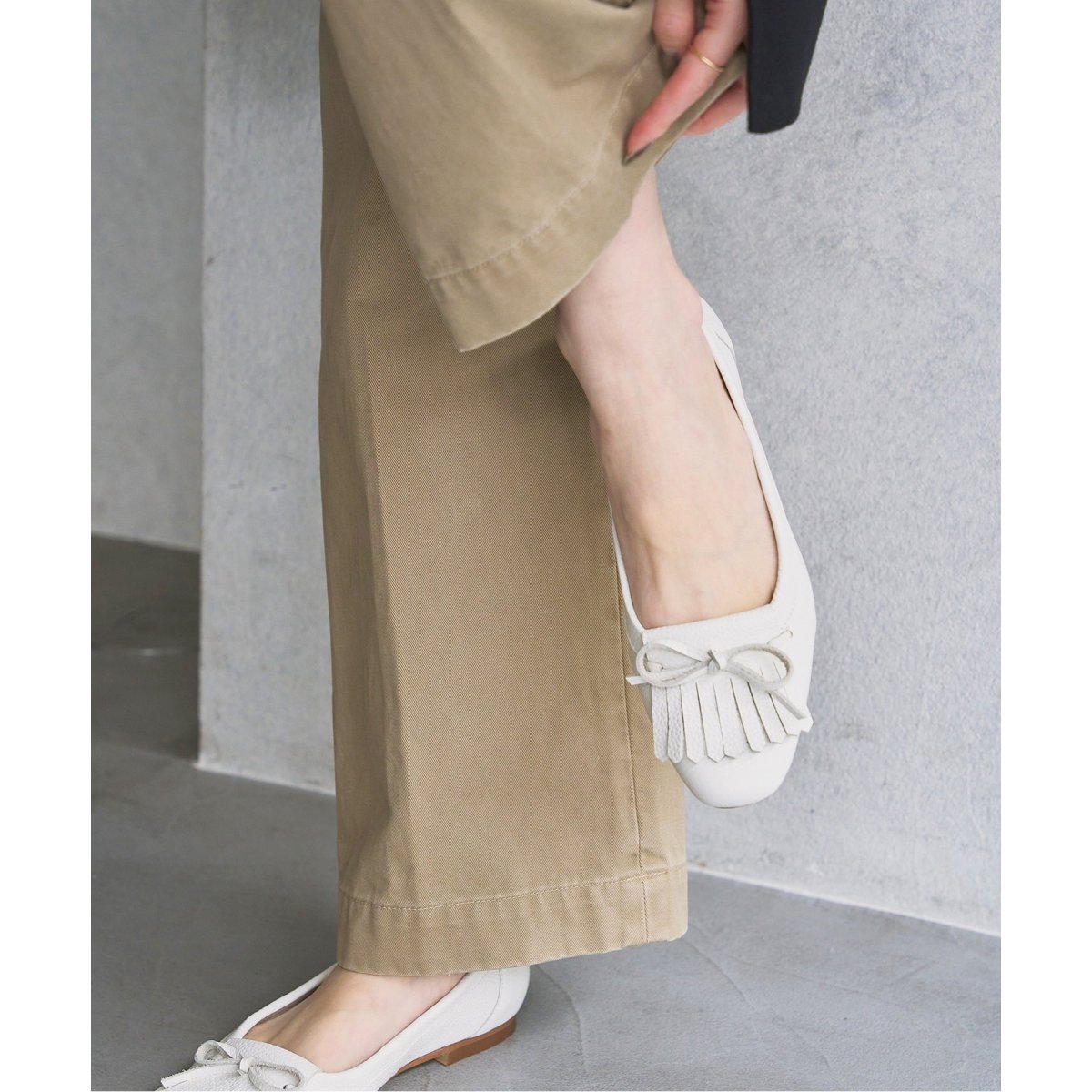 レザーキルトタッセルフラットIENA JOURNAL Spick andSpan レザーキルトタッセルフラットIENA JOURNAL Spick andSpan