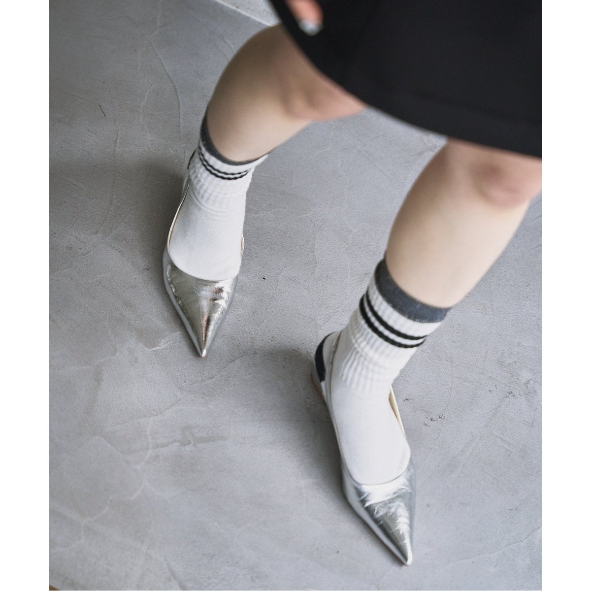 LE TALON｜4cmポインテッドスリングバックウエッジ | Rakuten