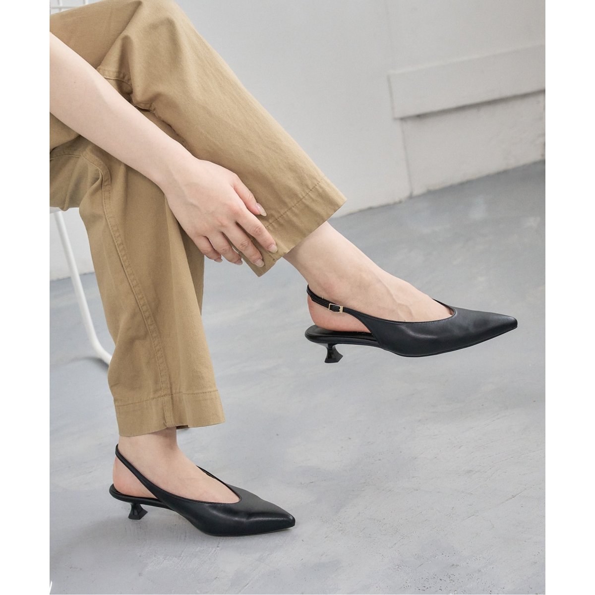 LE TALON　3.5cmポインテッドスリングバックパンプス 3.5cmポインテッドスリングバックパンプス | ルタロン(LE TALON