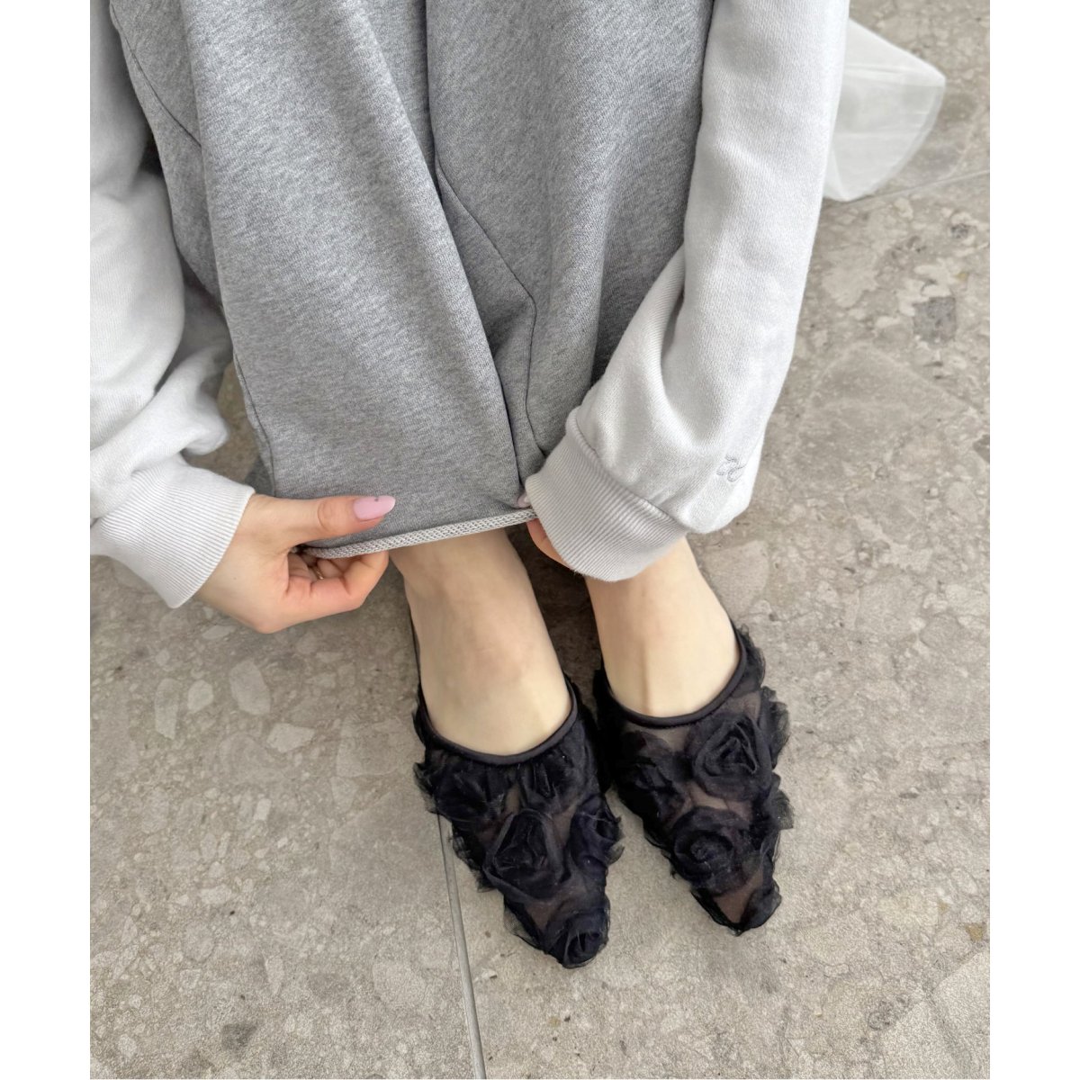 追加3》MAKI KANEKO×LE TALON ポインテッド2WAYリボンフラット