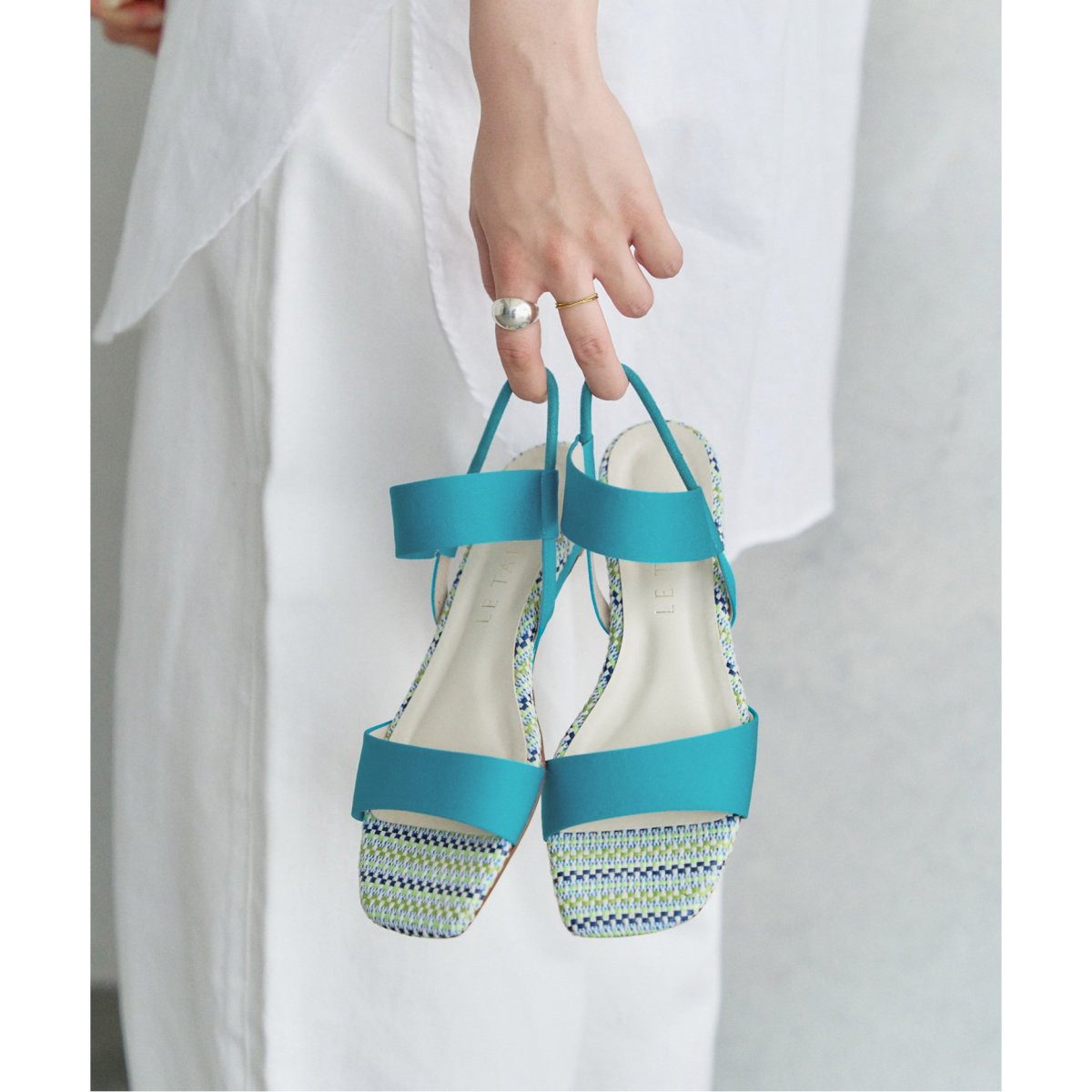 値下済 ルタロン リボンスニーカーサンダル スポーツサンダル 24.5 L 厚底 LE TALON（ルタロン）の「《追加4》リボンスニーカーソール