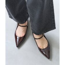 《追加予約》ポインテッドワンストラップフラット