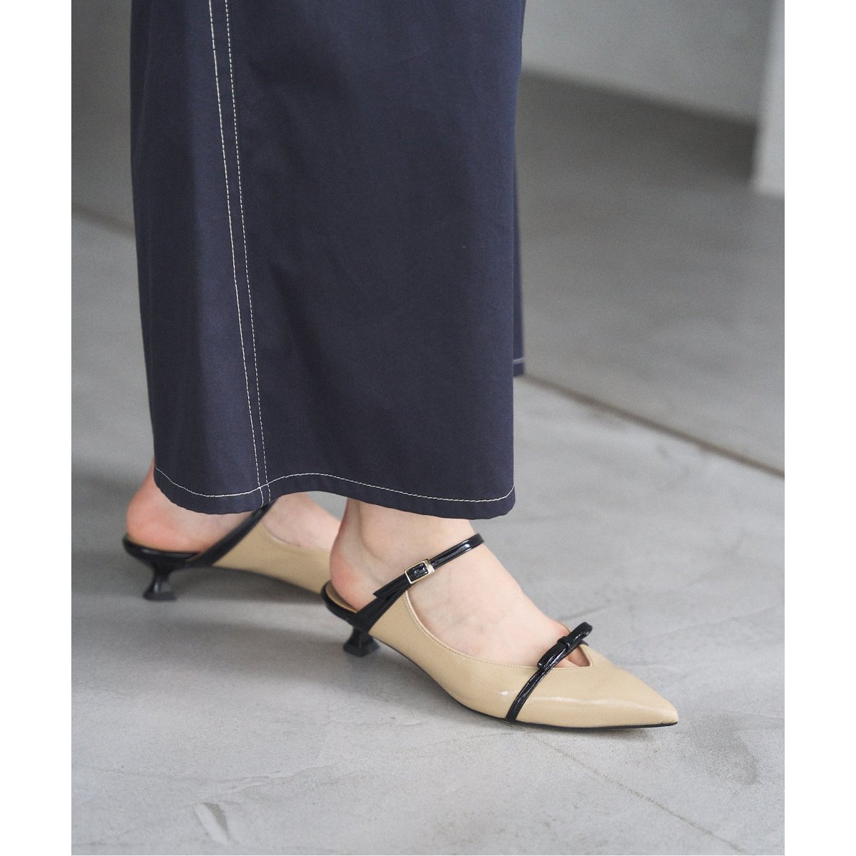 【Le Talon GRISE】6cmレザーARTYミュール GRISE6cmレザーARTYミュール | ルタロン(LE TALON) | マルイウェブチャネル