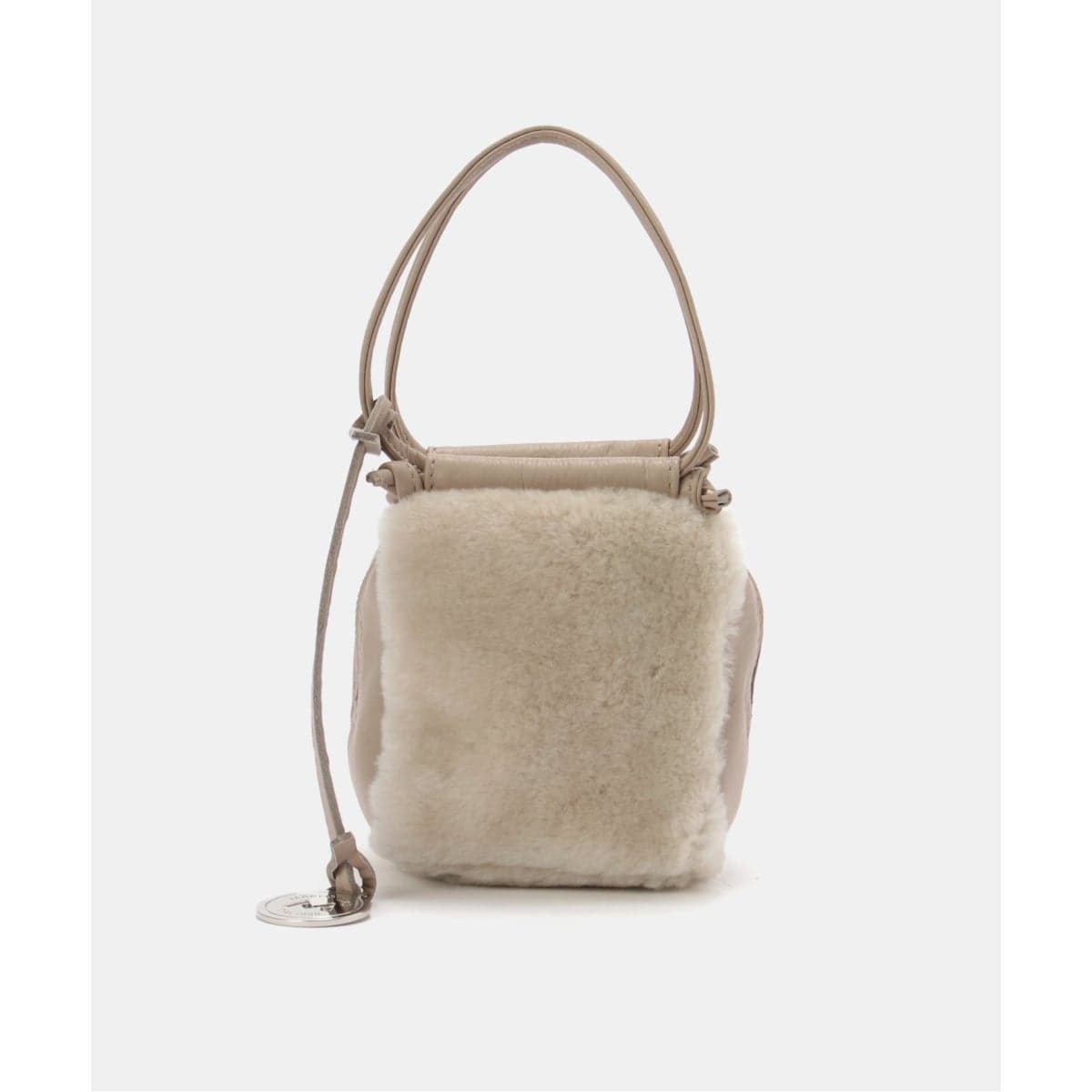 美品】MARCO MASI ハンドバッグ 本革 スウェード×ラメ ブラウン
