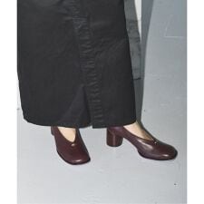《予約》GRISE6cmレザーオブリークハイバンプパンプス