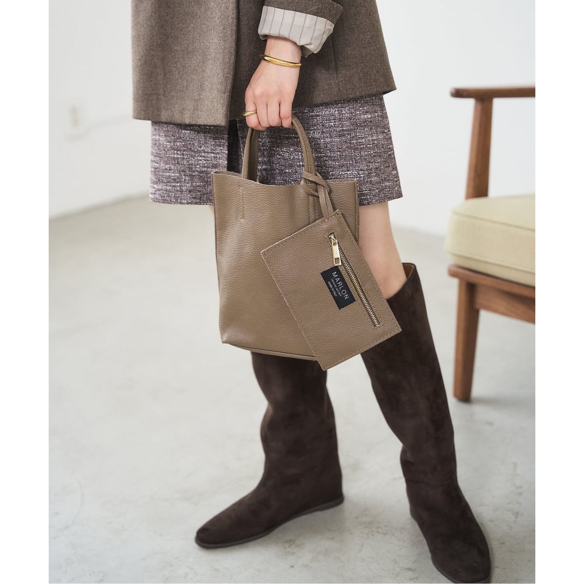 MARLON ミニショルダー　letalon ル タロン LE TALON MARLON/マーロンSHOPPER MINI （ブラック