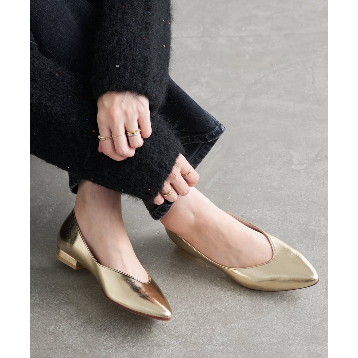 追加》スクエアクロシェストラップフラット | ルタロン(LE TALON