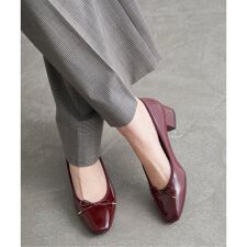 《追加》3.5cmスクエアバレエパンプス