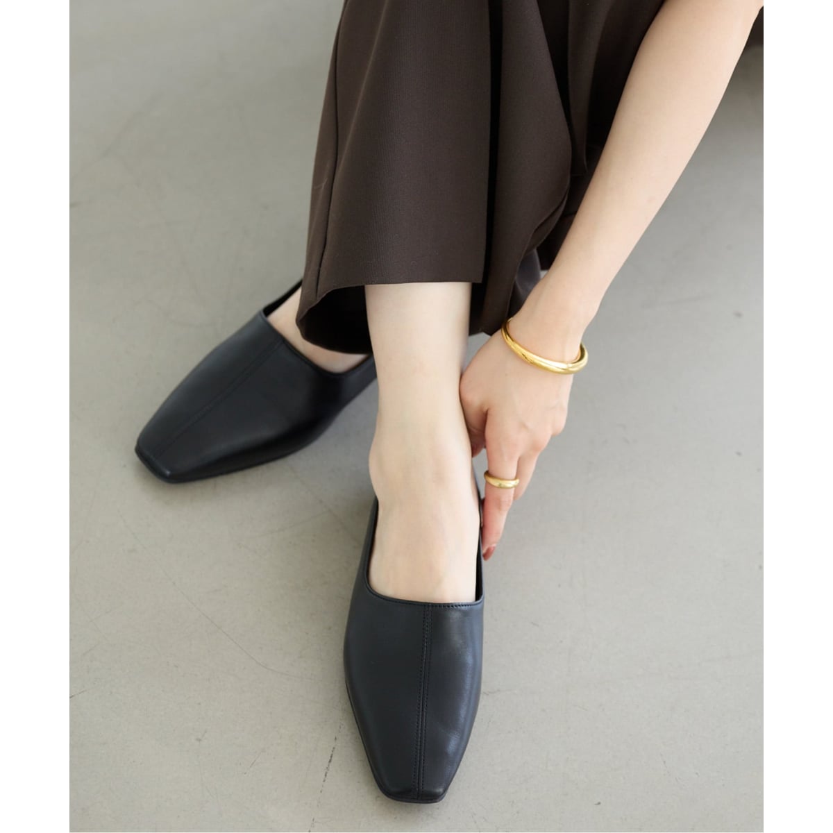 ルタロン　スクエアクロシェ　 ストラップ フラットシューズ　メリージェーン　23 LE TALON（ルタロン）の「《追加》スクエアクロシェストラップ