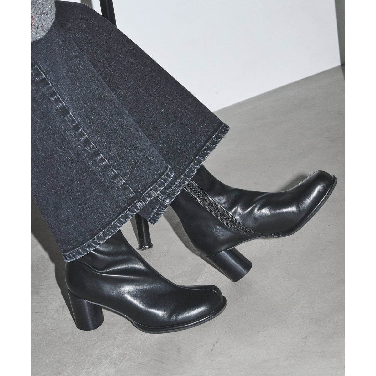 ルタロン　GRISE6cmバルブトゥソフトショートブーツ