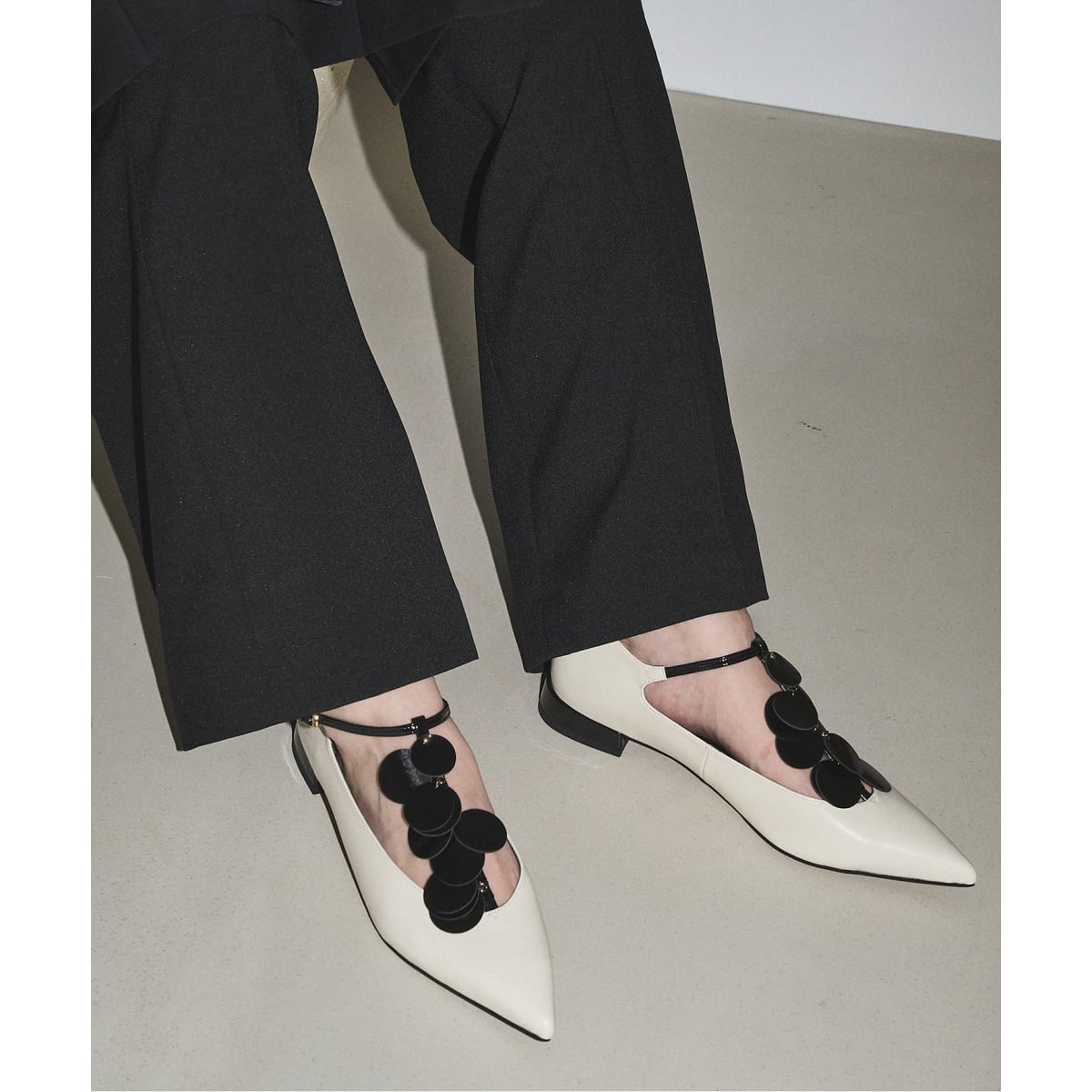 追加》ポインテッドクロシェレーススリングバック | ルタロン(LE TALON