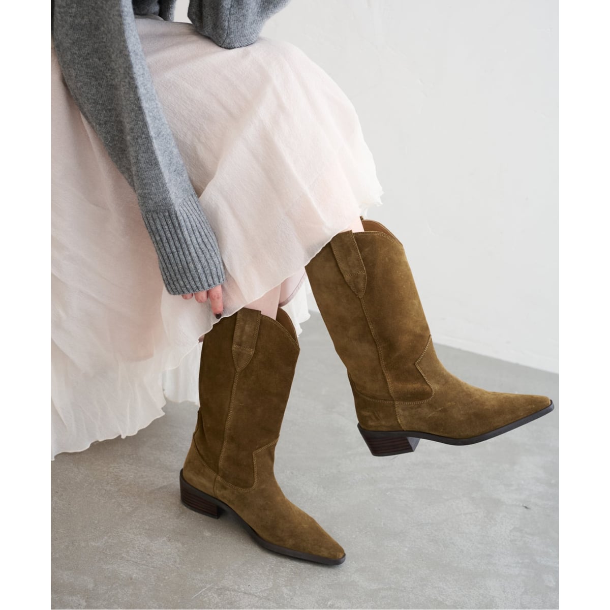 HUNTER/ハンター SUEDE KNITTED CUFFBOOTS | ルタロン(LE TALON