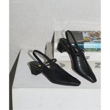 《追加予約》GRISE4cmナロースクエアウェーブスリングバック