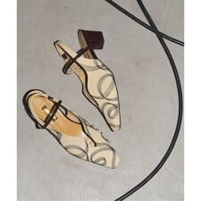 《追加予約》GRISE4cmナロースクエアウェーブスリングバック