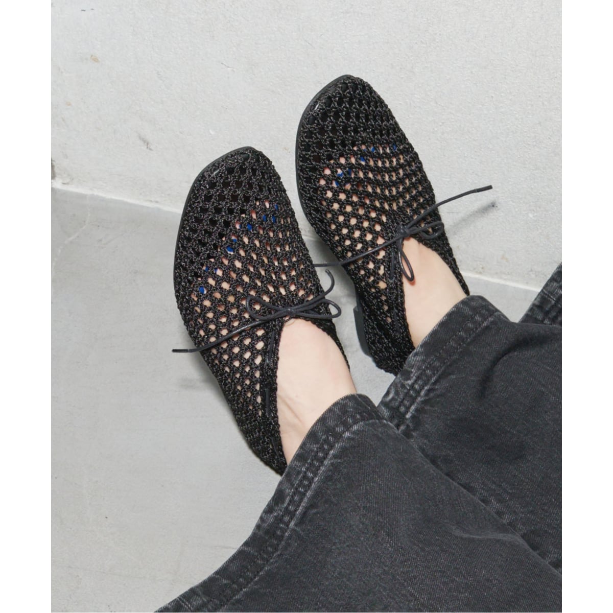 WEB+一部店舗限定》GRISE CORD MESHバレリーナ | ルタロン(LE TALON