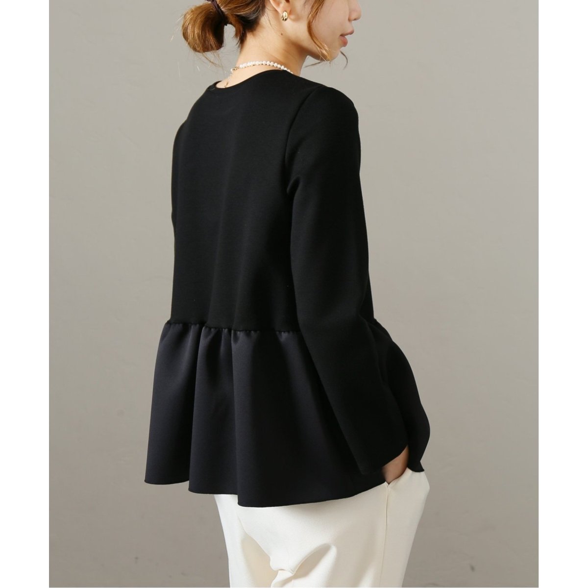 La TOTALITE - ペプラムプルオーバー　黒 追加4》ペプラムプルオーバー◇ | ラ トータリテ(La TOTALITE