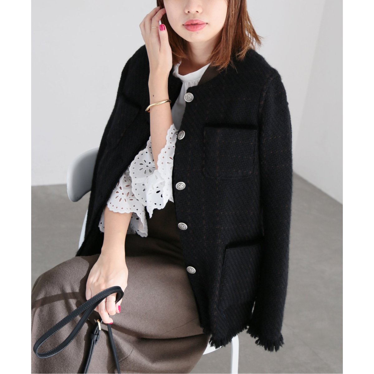 【新品タグ付】La TOTALITE ジョンブラニガン ニットジャケット JOHN BRANIGAN/ジョンブラニガン】ニットジャケット | ラ トータリテ