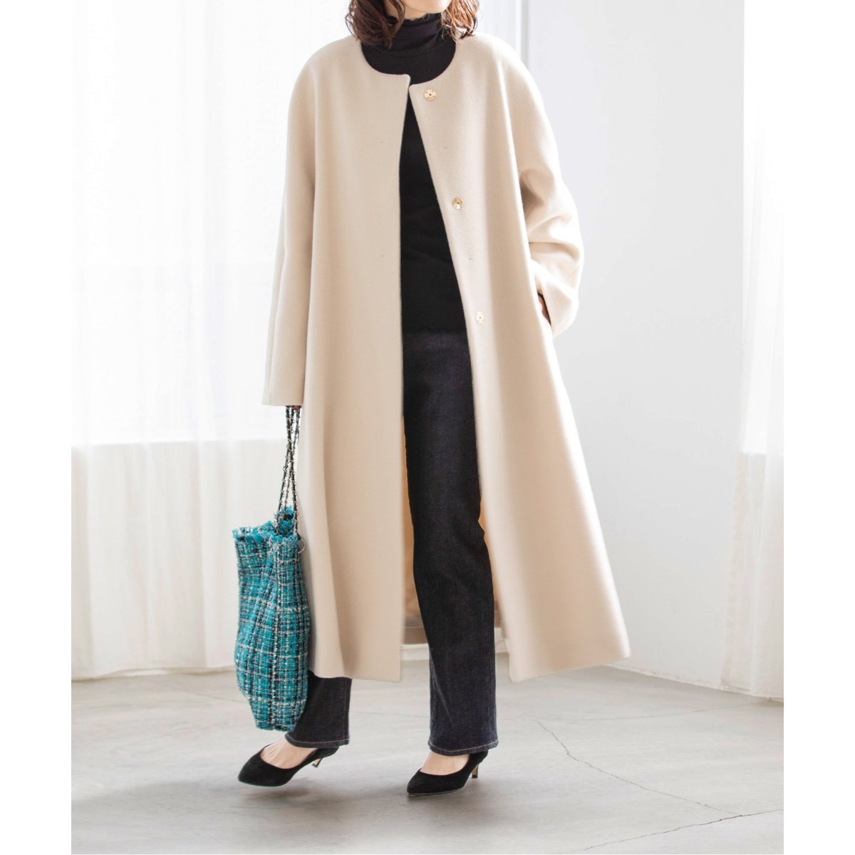 LaTotalite ラトータリテ　ウールモッサフレアマキシコート La TOTALITE（ラトータリテ）の「ウールモッサフレアマキシ