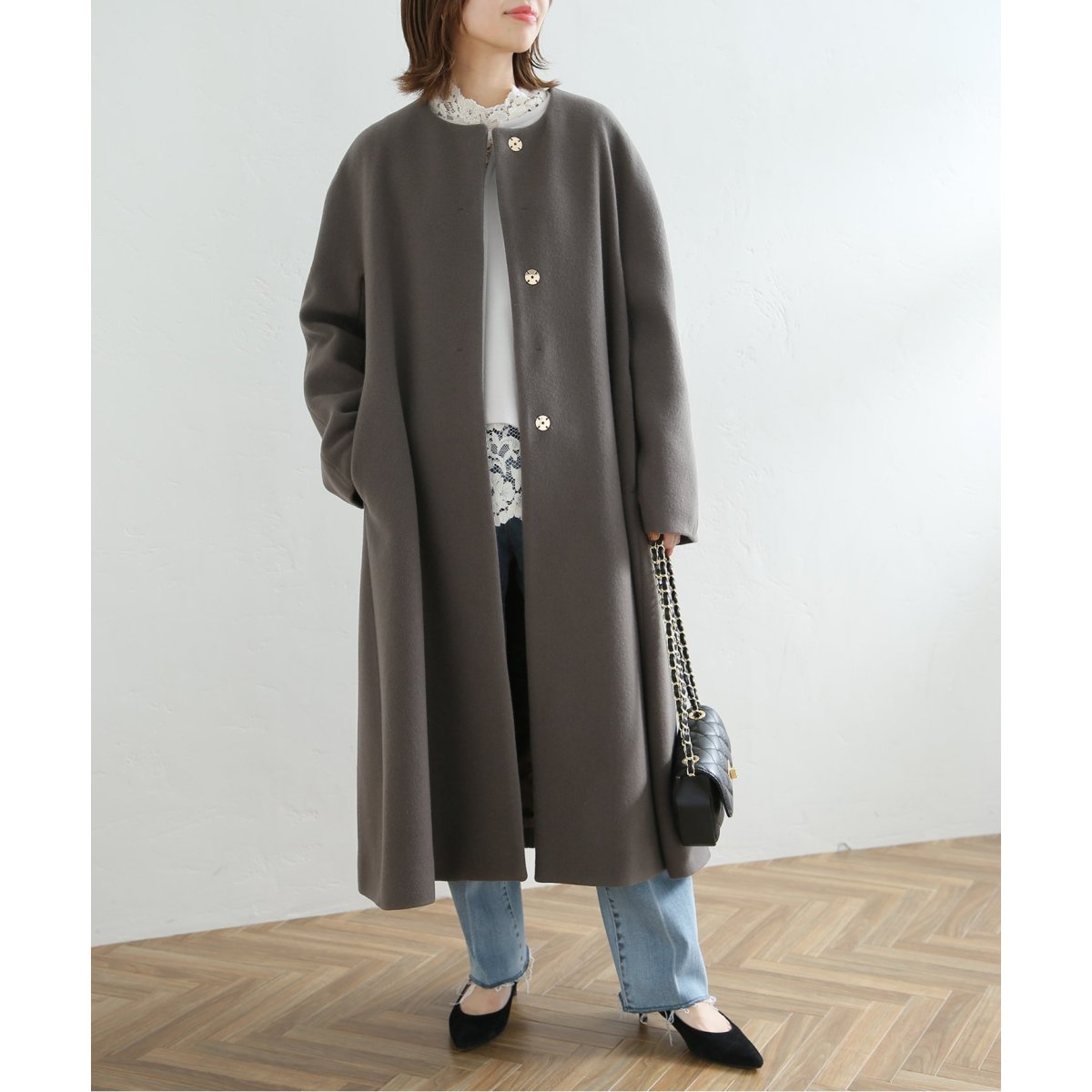 ウールモッサフレアマキシコート | ラ トータリテ(La TOTALITE