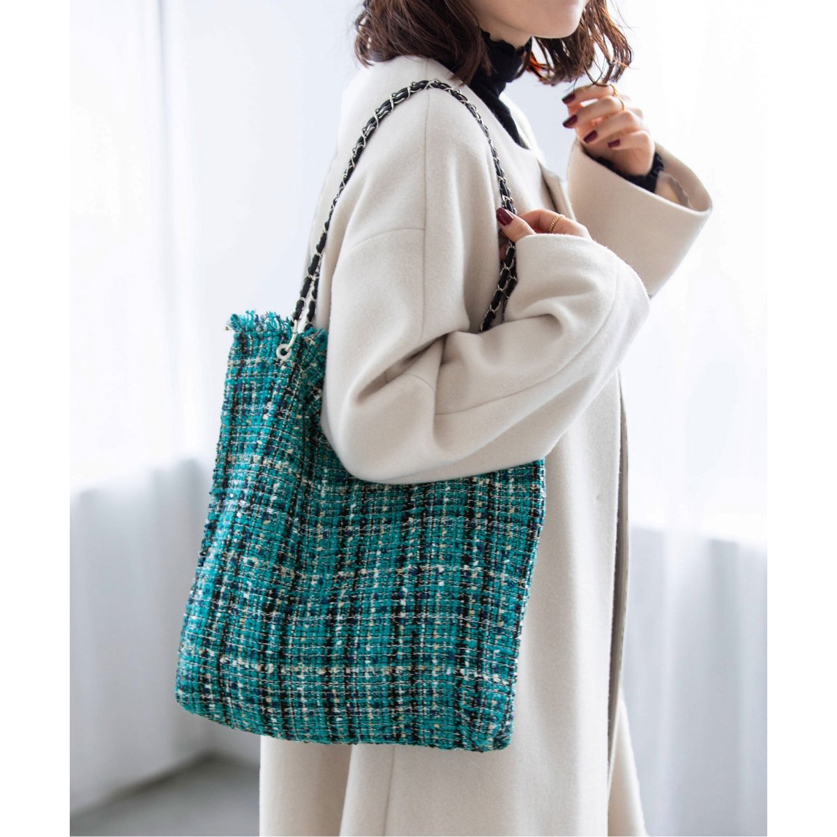 La Totalite　ツイードトートバッグ ツイードトートBAG La TOTALITE（ラトータリテ）の「ツイードトートBAG◇（トート