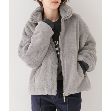 タトラス グレーB 甘辛い ボアフリースジャケット XS