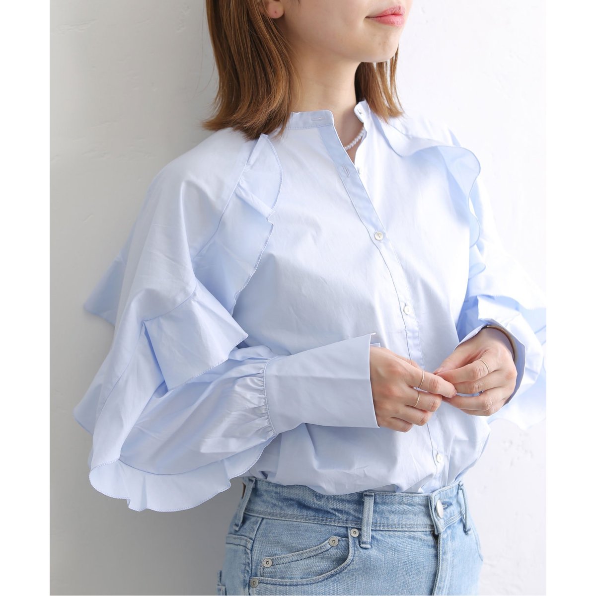 MARILYN MOON/マリリンムーン】open sleeve ruffle blouse | ラ ...