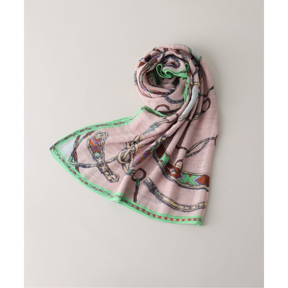 【manipuri】Stole ネイティブビット 120x120cm 美品】manipuri マニプリ ストール ブラック グレー / 24春夏 Stole