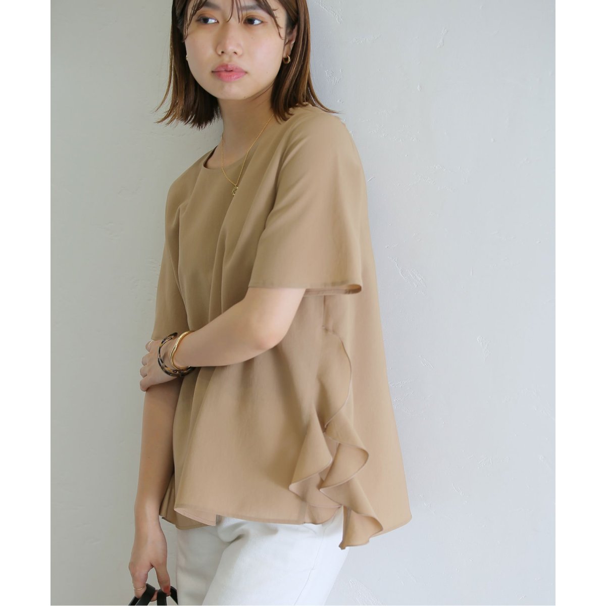 POLO RALPH LAUREN ギャザーシャツ ブラウス サイドスリット POLO 