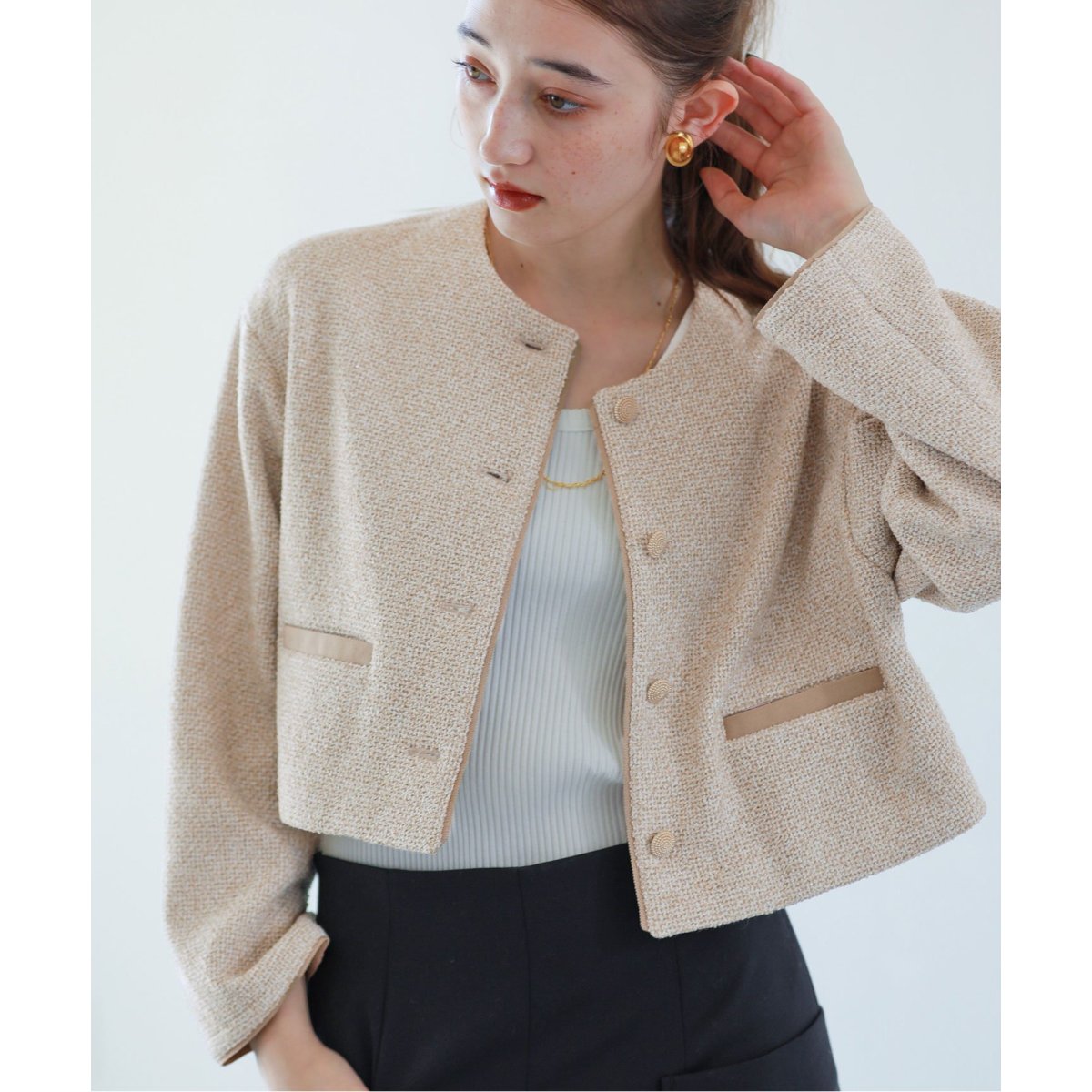 ラメツィードビジュージャケット | ラ トータリテ(La TOTALITE