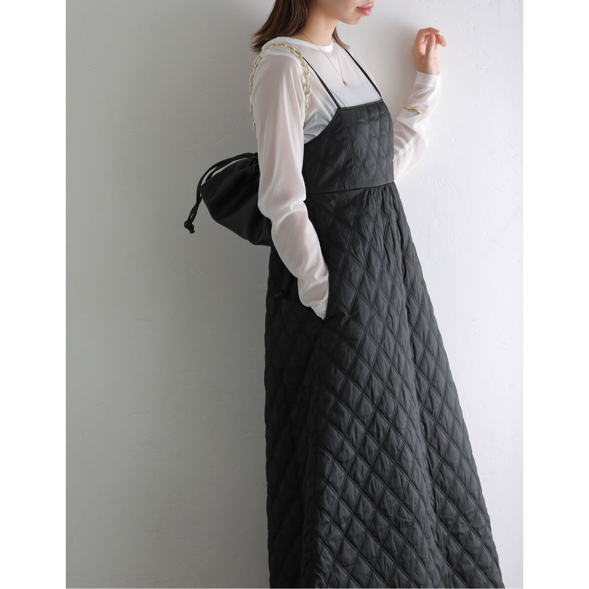 ne Quittez pas/ヌキテパ 】 キルティングキャミドレス | ラ