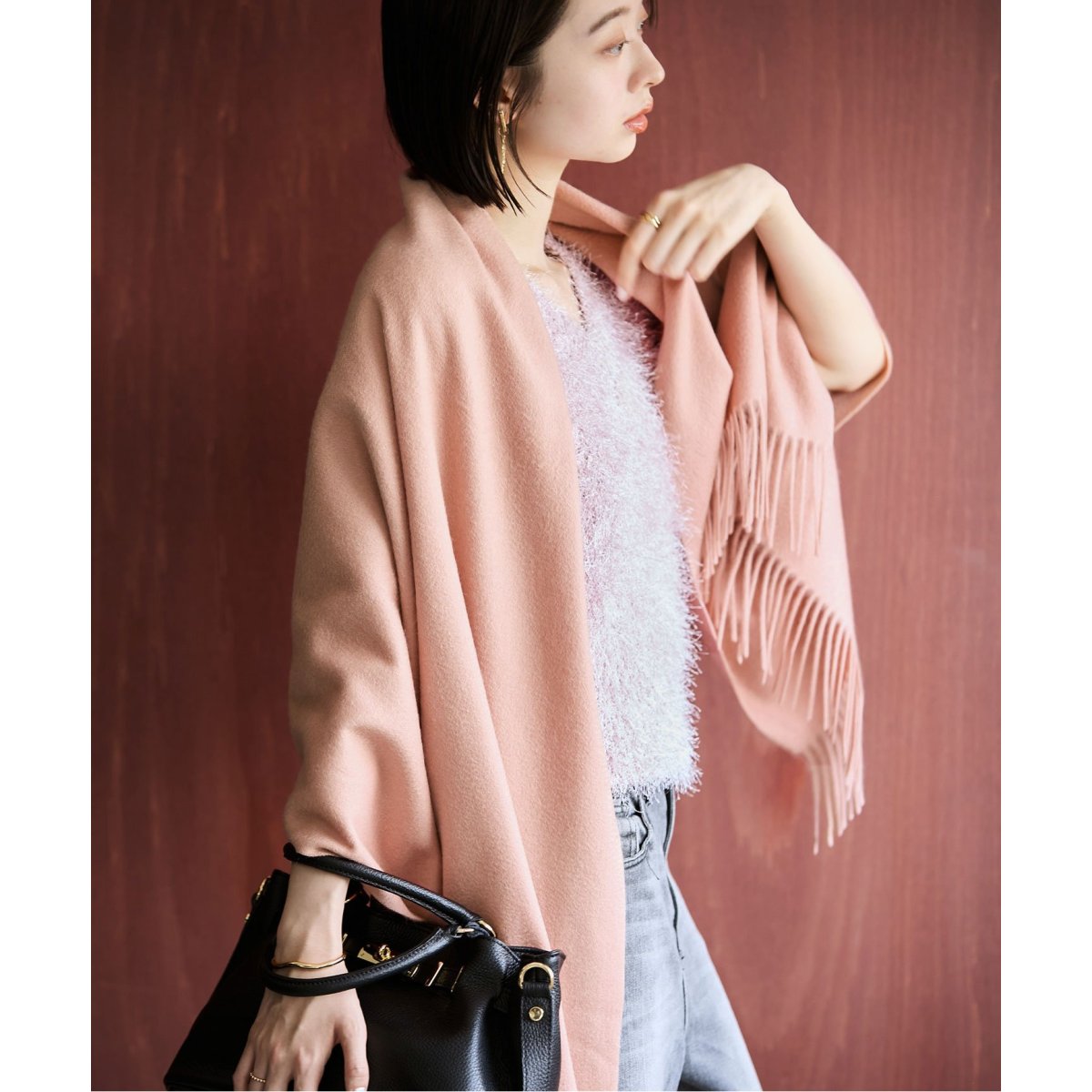 La Totalite カシミヤストール ホワイト