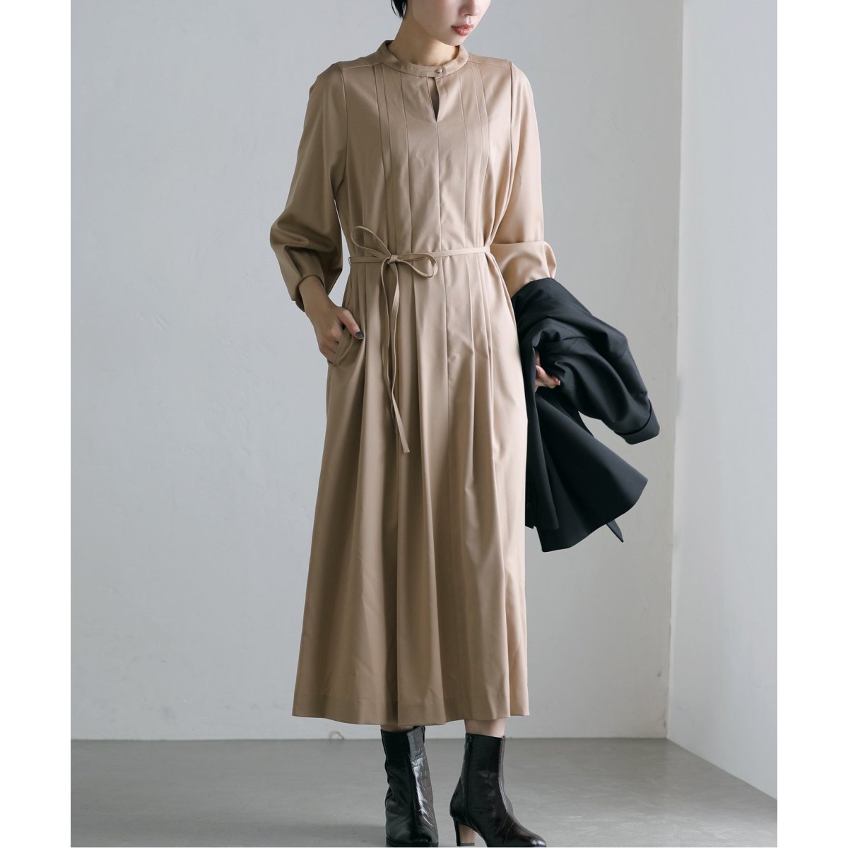 ラトータリテ★ドットシャーリングワンピース[カーキ] ラトータリテ☆ドットシャーリングワンピース[カーキ]