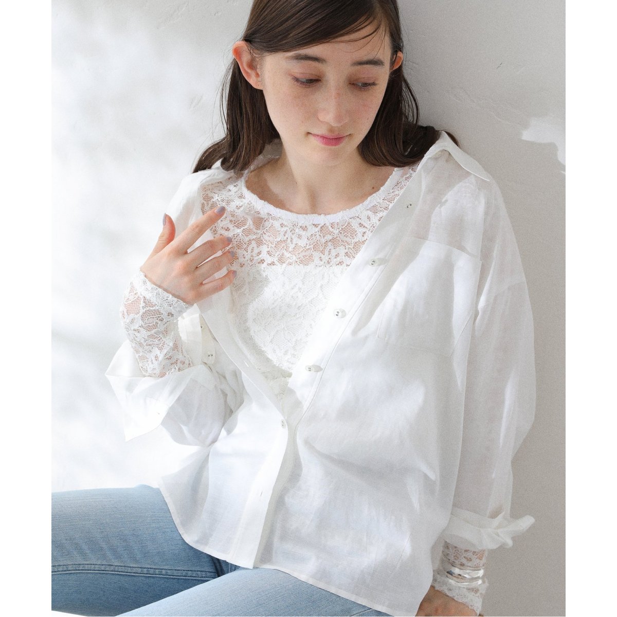 コットンシルクテンジク タートルプルオーバー | イエナ(IENA コットンシルクテンジク タートルプルオーバー | イエナ(IENA