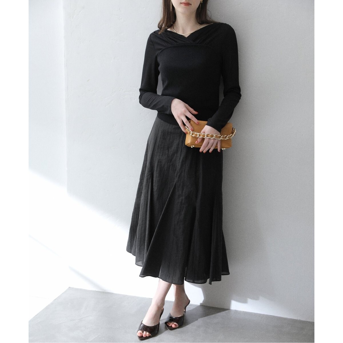 Spick & Span シアーフレアスカート Spick & Span（スピックアンドスパン）の「シアーフレアスカート