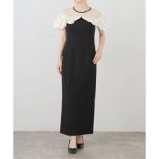 フリルバイカラードレス