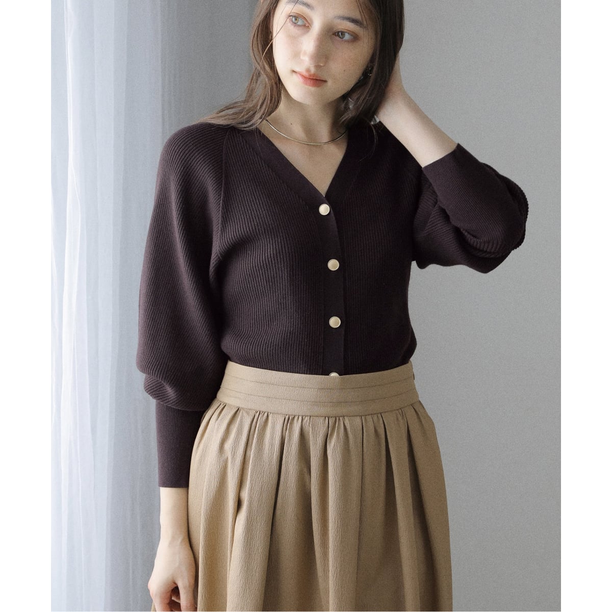 ラトータリテ　リブダブルフェイスカーデ La TOTALITE（ラトータリテ）の「リブダブルフェイスカーデ