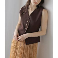 《予約》【洗える】スムースニットベスト
